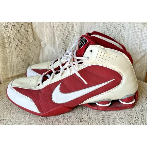 2009 Nike Shox Vision TB White/Varsity Red/Metallic Silver 367190-112‎ Men's 12